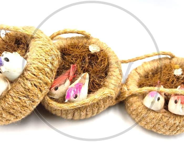 decorative item made with khus grass or rops