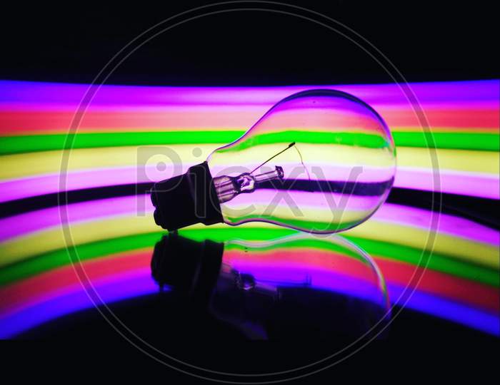 Bulb with light painting photography