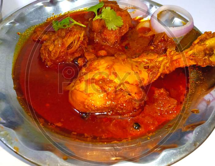 Spicy Chicken Curry,Chicken Masala, Chicken Leg Piece