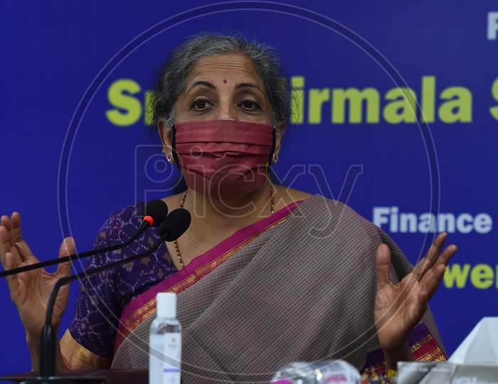 Finance Minister Nirmala Sitharaman Addresses A Press Conference, In Chennai, Tuesday, Oct. 6, 2020
