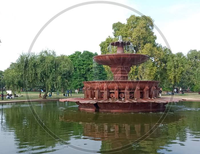 Red Water Fountain