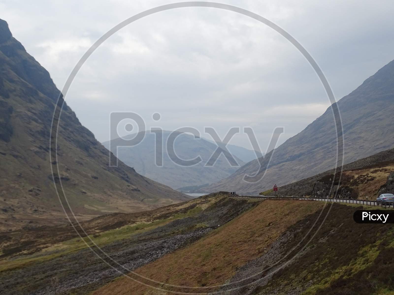 The Valley roads of Scottish Highland