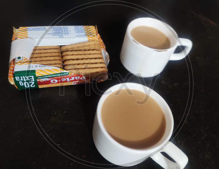 Indian Tea with Biscuits.