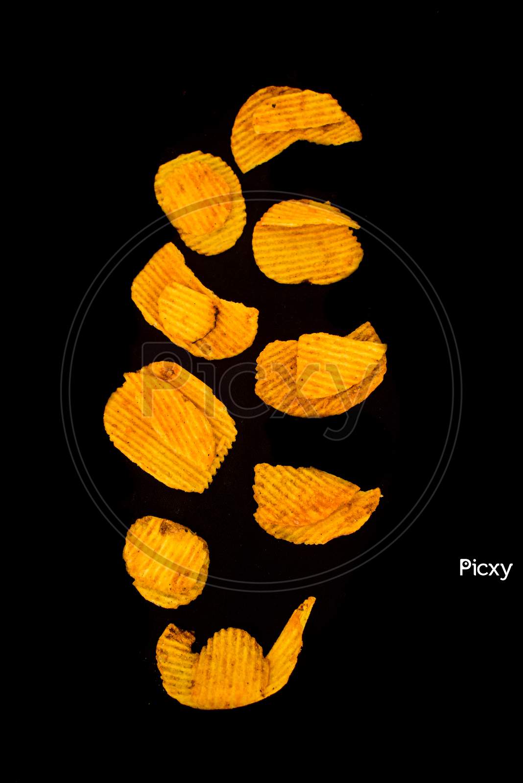 Chips With Black Background