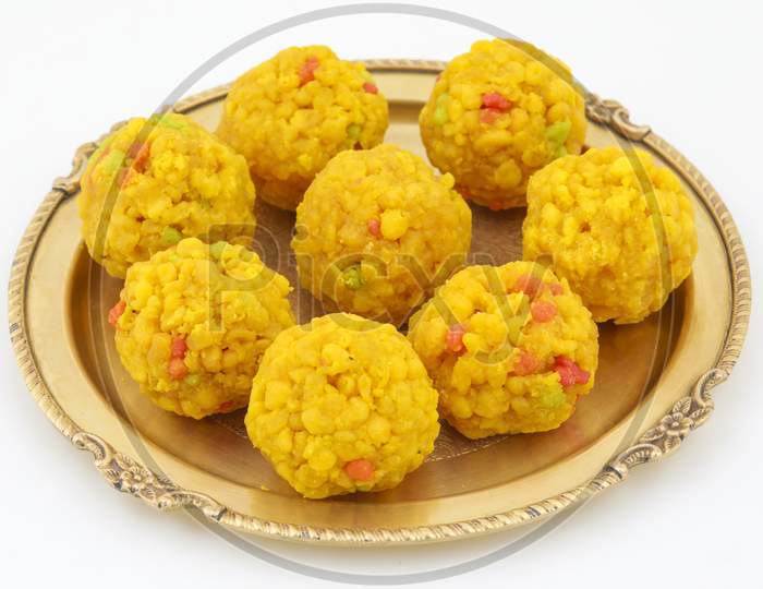 Indian Sweet Motichur Laddu