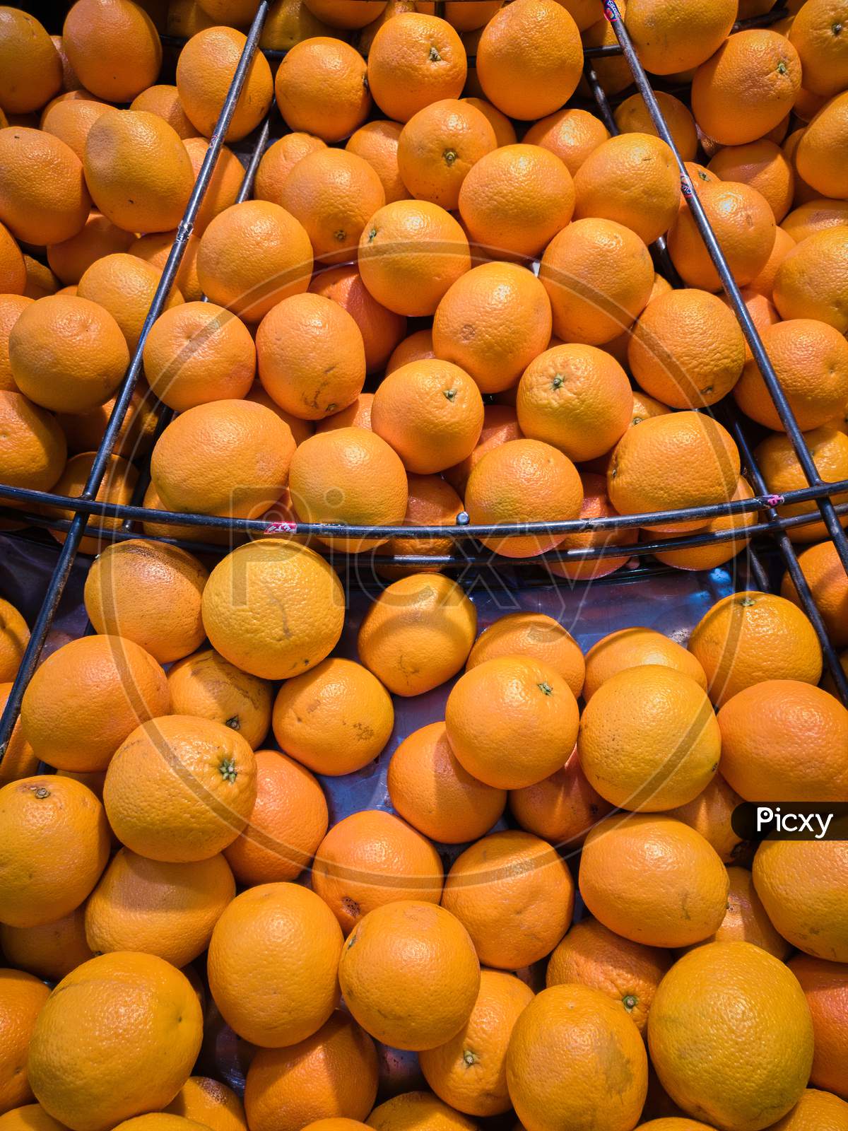 Mandarins On Slate In Market