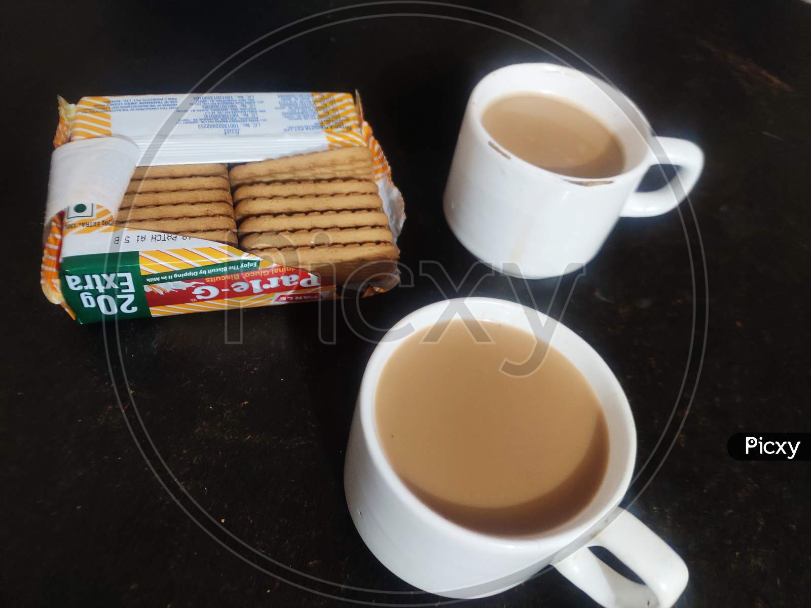 Indian Tea with Biscuits.