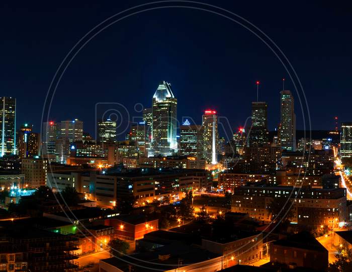 A Picture Of The Beautiful View Of Skyline City Cityscape At Night