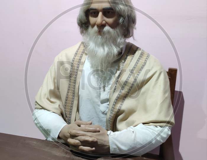 Rabindranath Tagore made out of wax