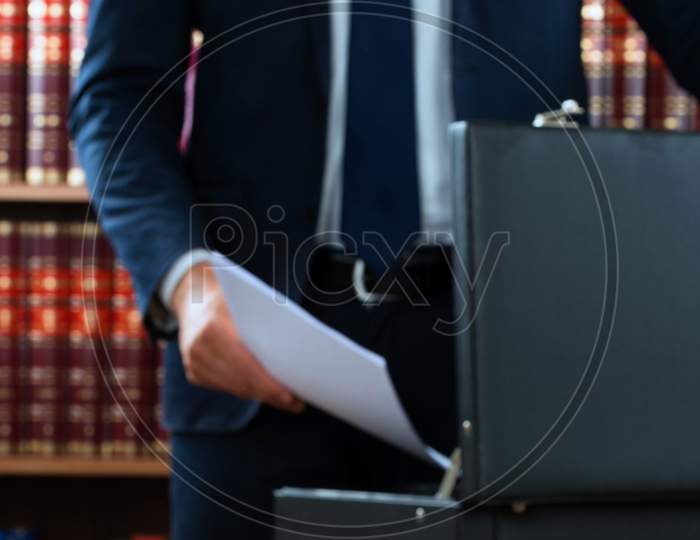 A Picture Of The Beautiful View Of Businessman With Briefcase