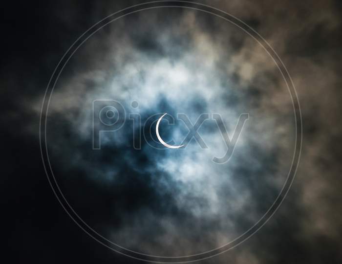 Partial View Of Solar Eclipse June 2020