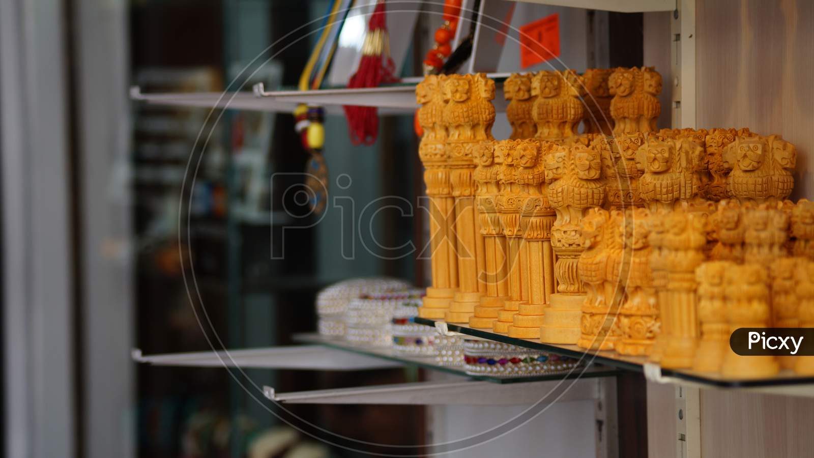 Ashoka Statues In An Indian Shop
