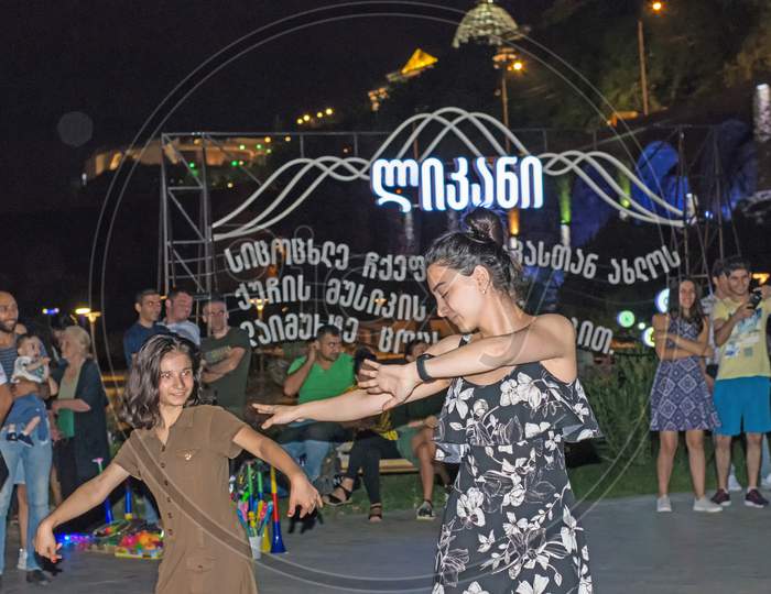 Georgian Girl Dancing With Georgian Music