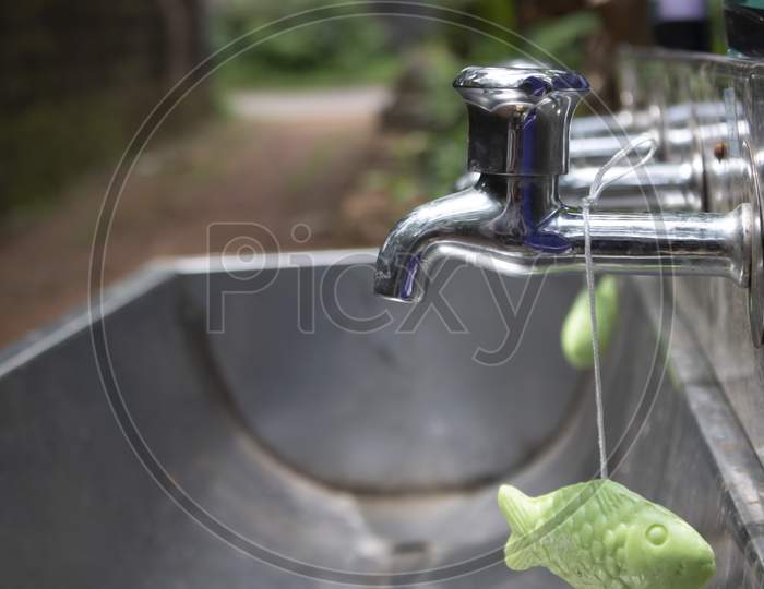 Water Taps In Public Place - Fight Against Covid19