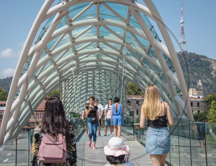 The Bridge Of Peace, Tbilisi, Georgia, 25Th August 2018, Editorial Use Only