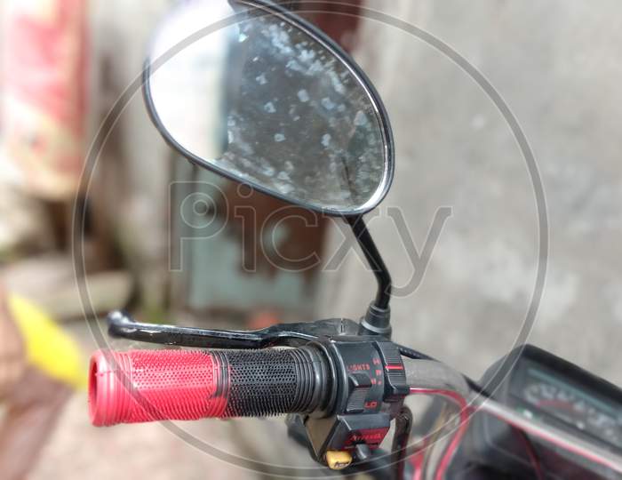 Front Side Of Bike With Mirror