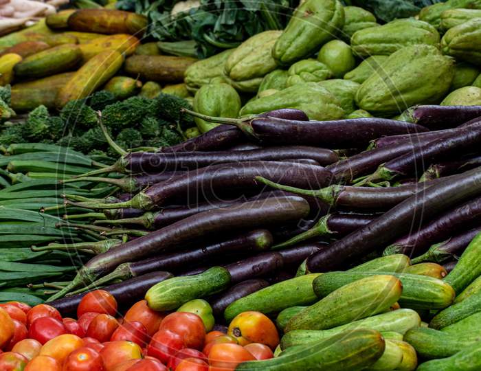 different types of pure organic and healthy Indian vegetables