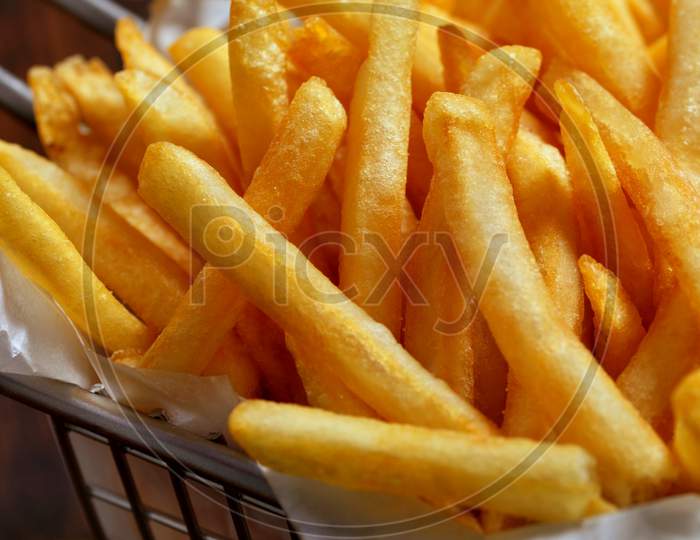 A Picture Of Beautiful View Of French Fries,Blurred Background