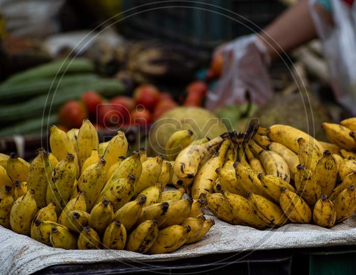 A bunch of fresh organic & tasty Bananas