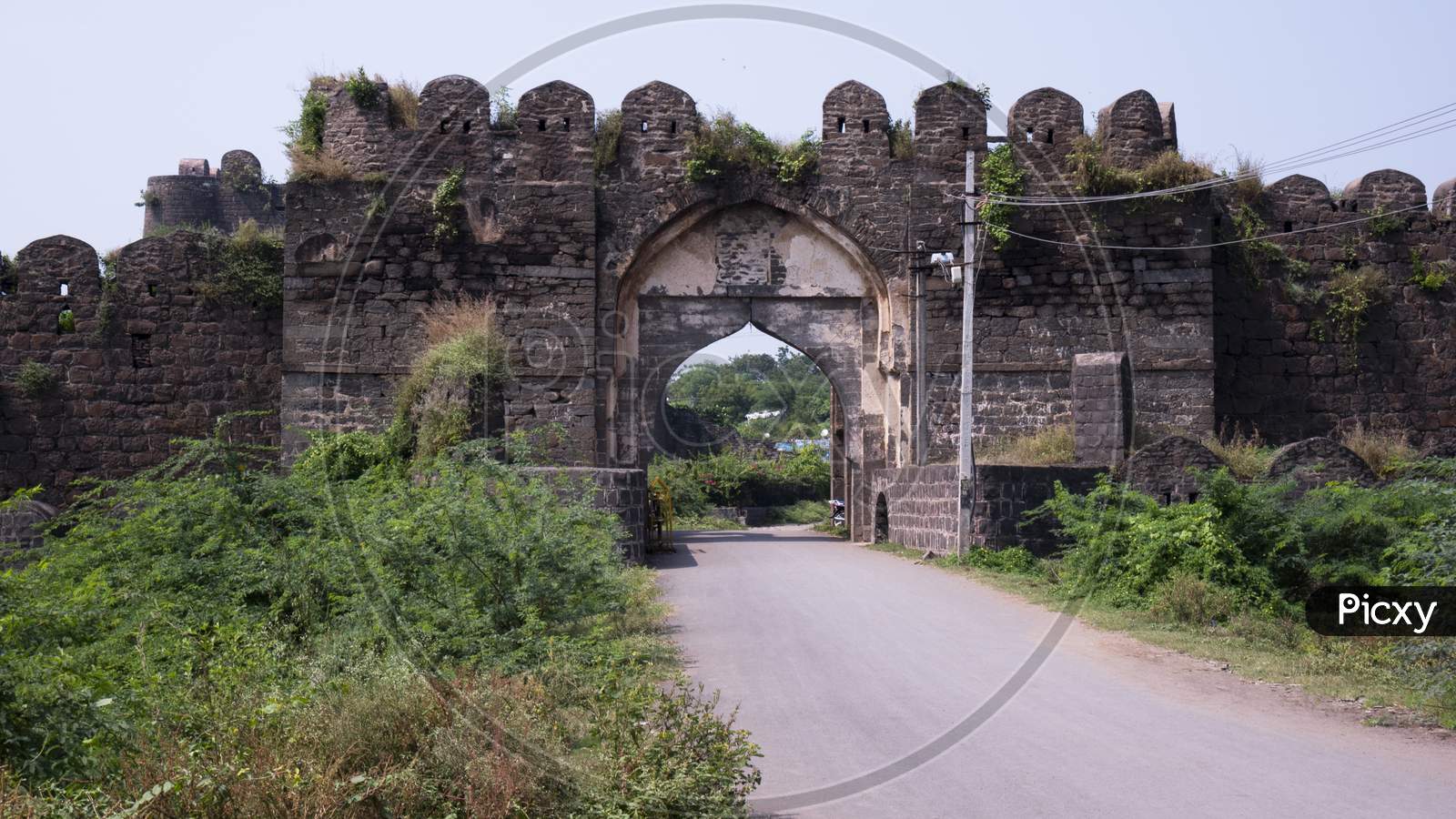 Lower Angle View Of Kalaburagi Fort Entrance Gate In Kalaburagi