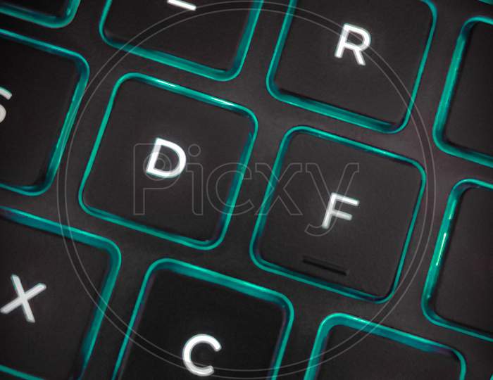 computer keyboard closeup
