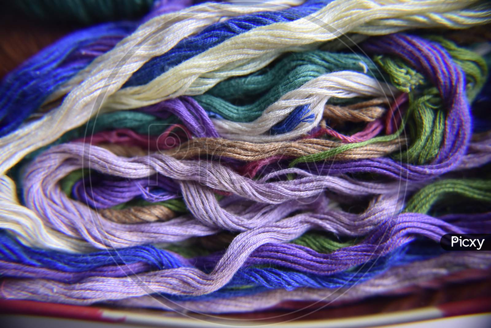 Selective Focus At Different Threads For Embroidery
