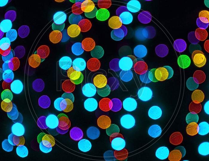 The multi colorful design of lights.
