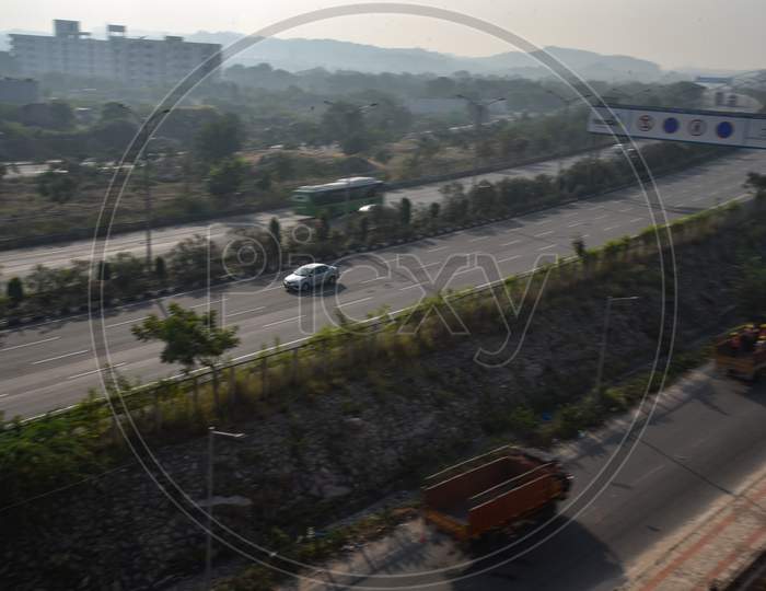 over speeding cars on Outer Ring Road, Hyderabad