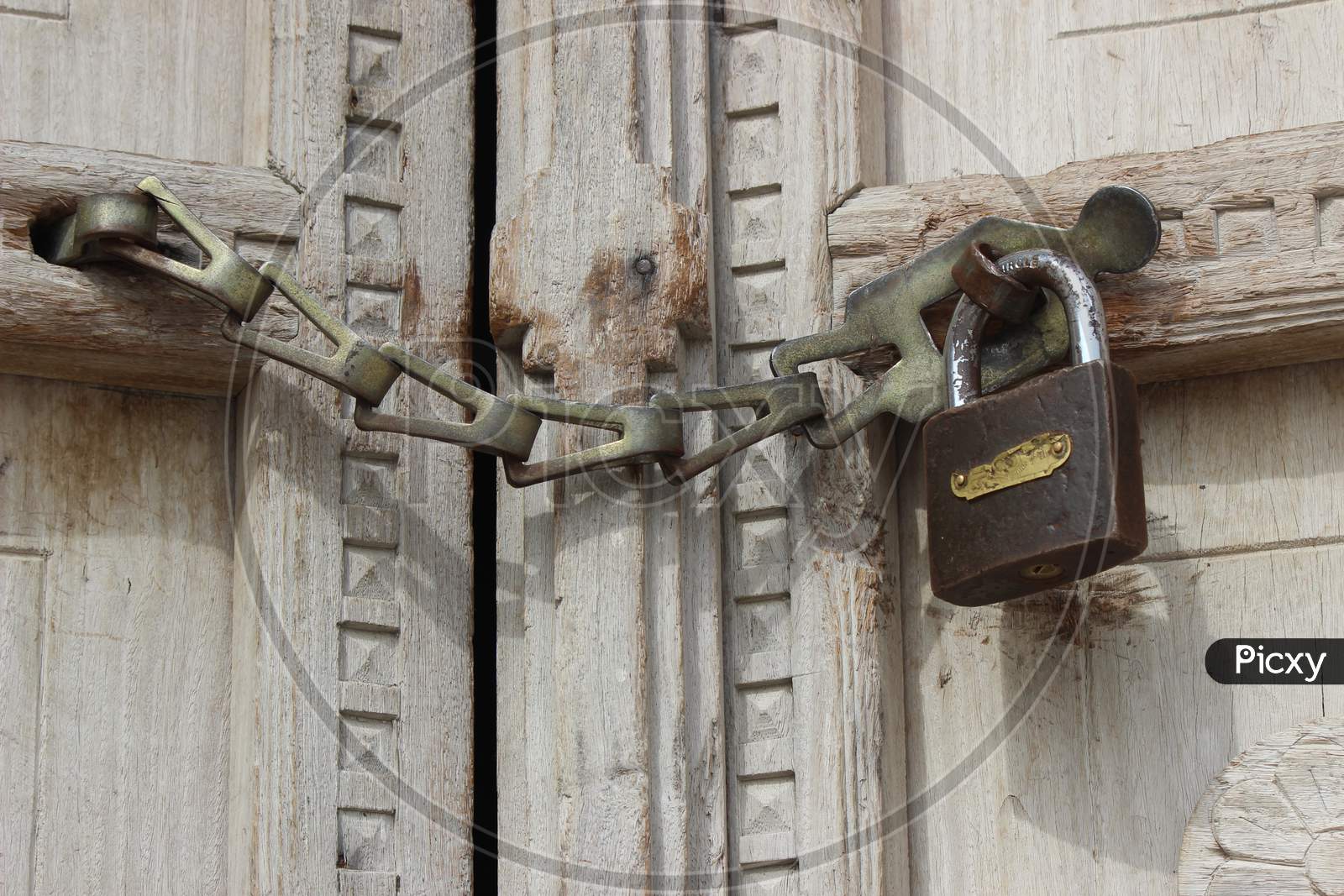 Old Wooden Door Lock