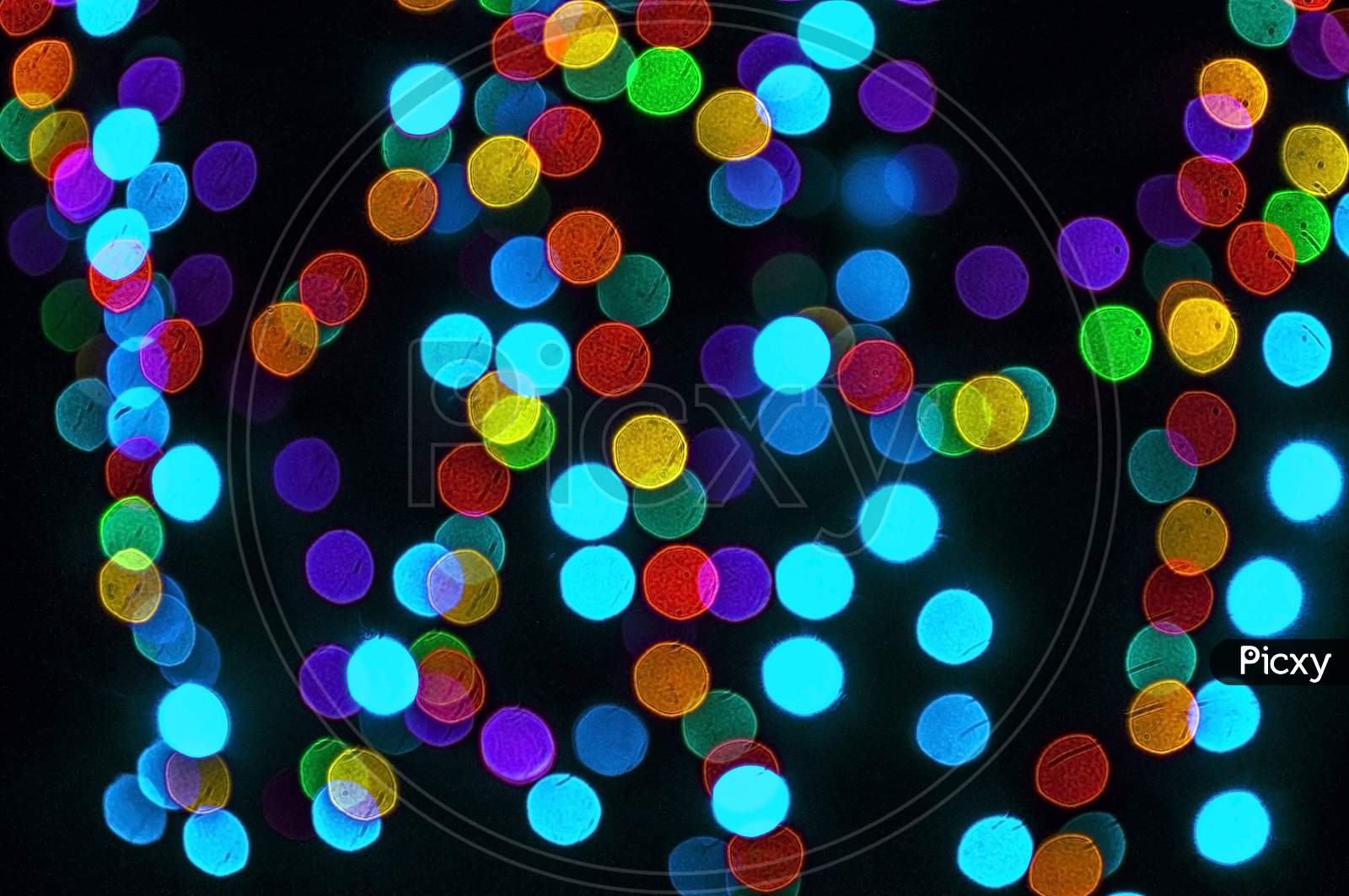 The multi colorful design of lights.