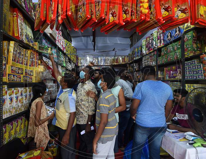 People Buy Firecrackers For The Festival Of Diwali, In Chennai, Tuesday, Nov.10, 2020,
