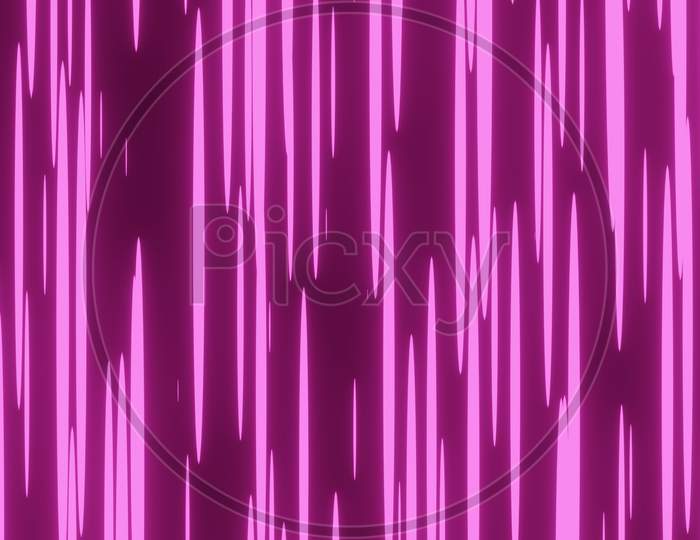 3D Illustration Graphic Of A Abstract Pink Neon Sci-Fi Energy Lines In The Frame.