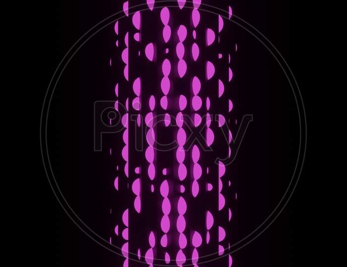 3D Illustration Graphic Of A Beautiful Abstract Neon Sci-Fi Pink Object Moving In The Middle Of The Frame.