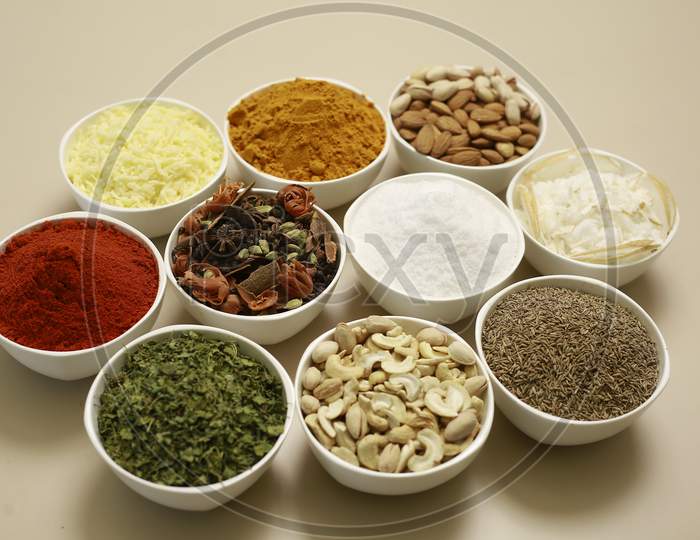 The indian cooking ingredients
