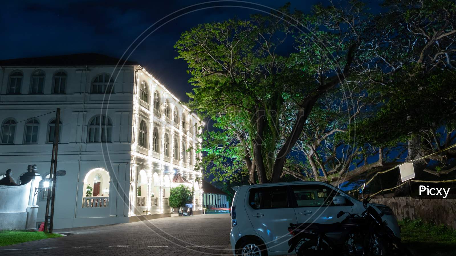 Amangalla Hotel In Galle Fort Night Landscape Photograph