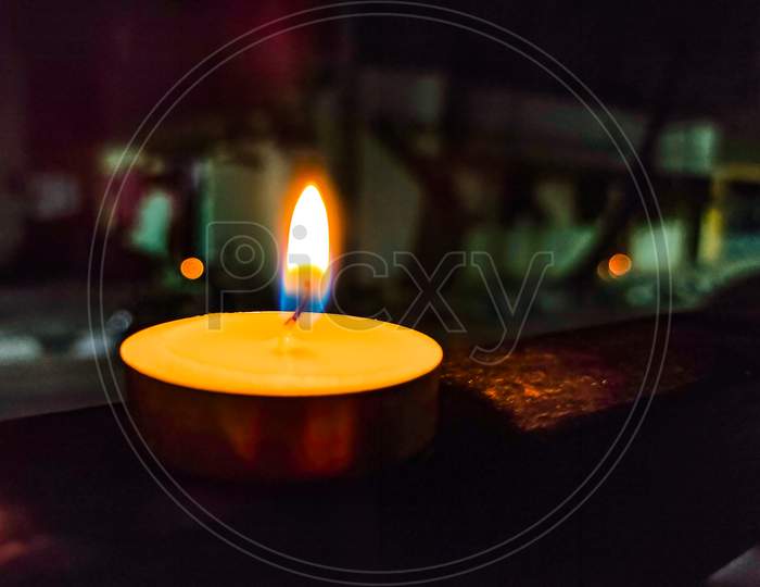 Candlelight, macro photo