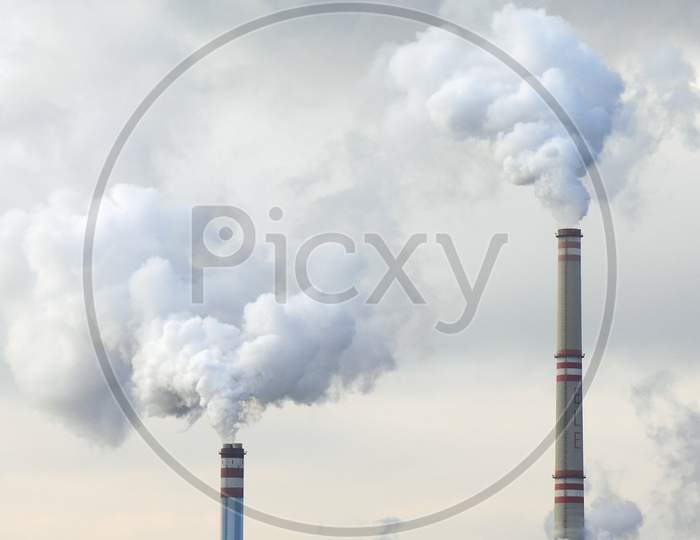 Industrial Smoke Causing Pollution