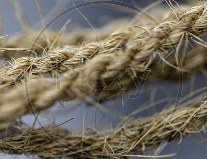 Coir Twine Close Up Macro Out Of Focus Background Photograph