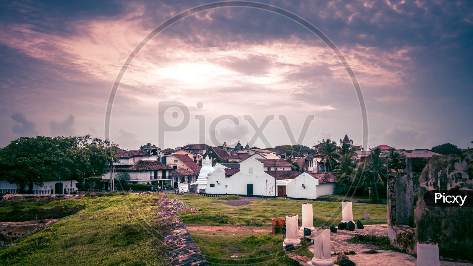 Galle Fort Wide View Landscape Beautiful Sky Photograph