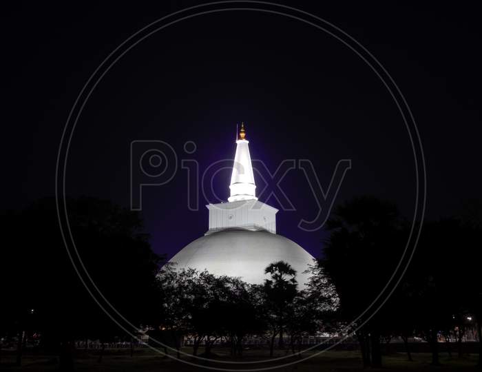 Ruwanwelisaya Maha Stupa Night Photograph, Anuradhapura Sri Lanka