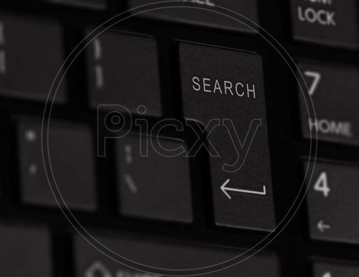 Search Button : Keyboard Closeup