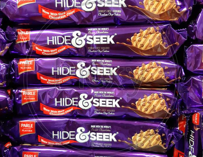 Kochi, India-November 12  2020 : A bunch of Parle Hide and seek Biscuits