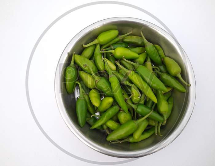 Green Chilies image, Background Blur, Selective Focus