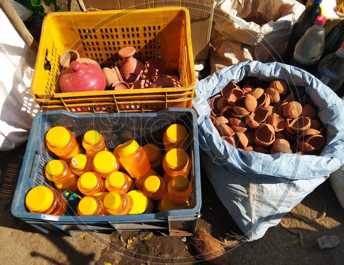 Diya in market