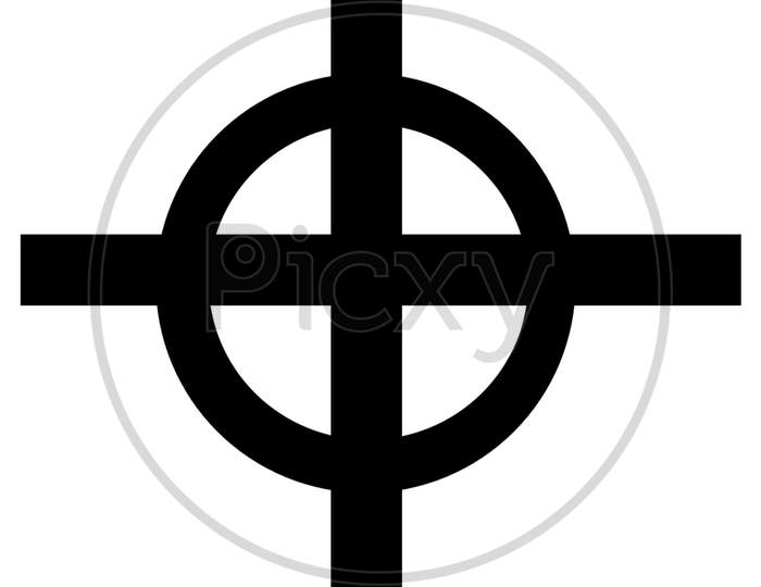 Celtic Cross Symbol With White Background and very popular Christian cross symbol.