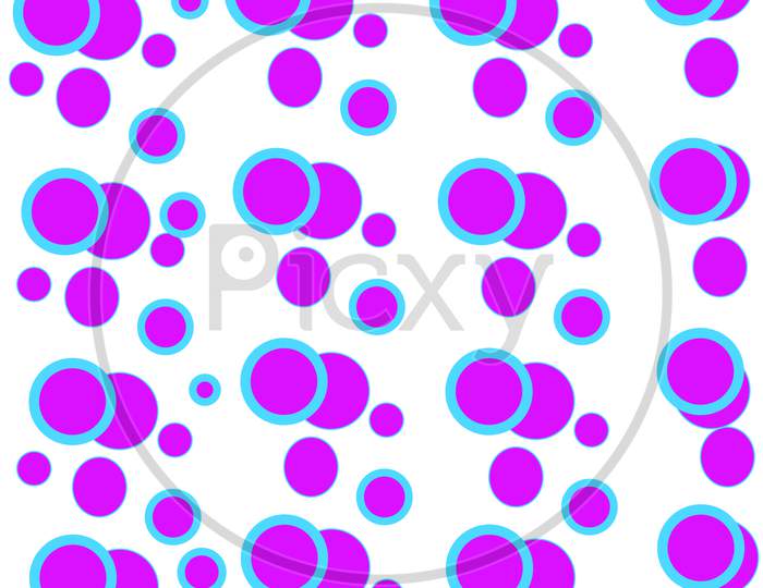 Abstract Pink With Blue Pattern