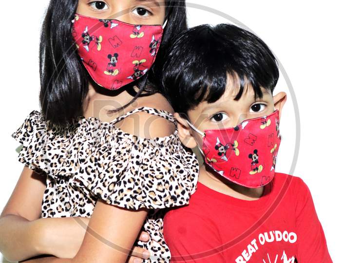 Children in mask