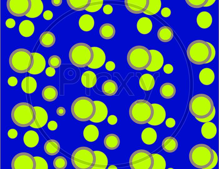 Abstract Dark Blue And Light Green Or Spring Green Circle Pattern