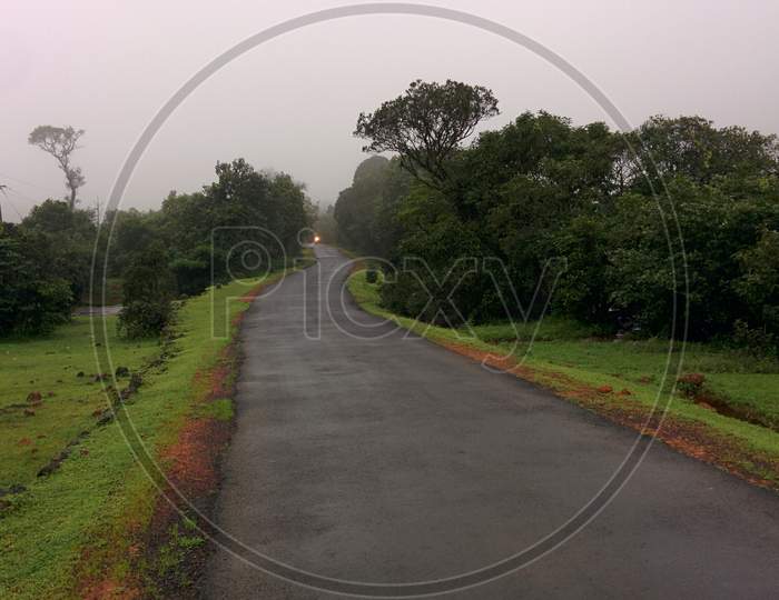 A Silent Road in Amboli Forest