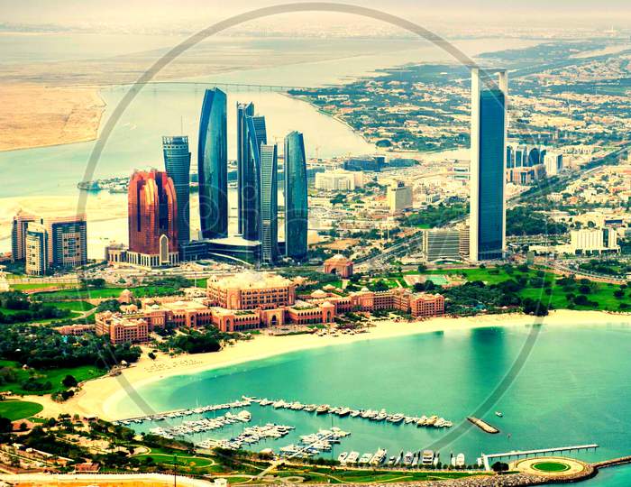 Beautiful View Of United Arab Emirate Skyline Cityscape